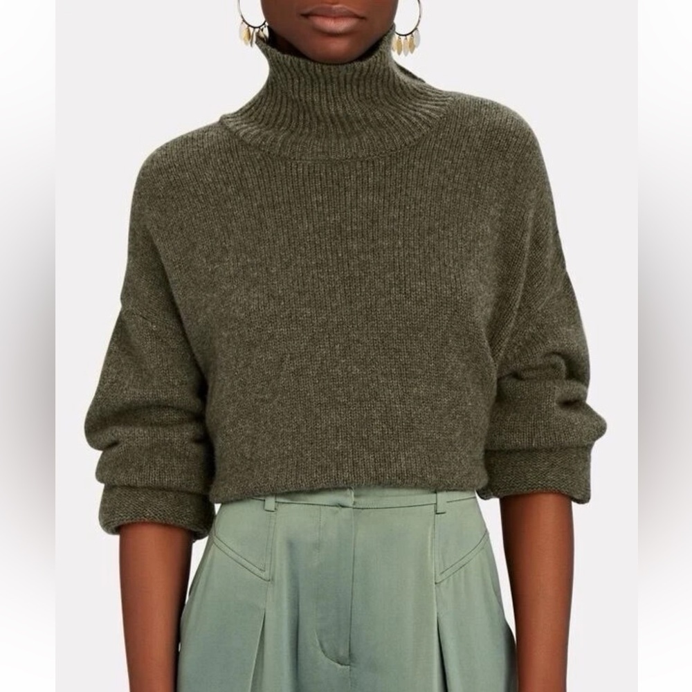 Lili Sidonio Olive High-Neck Sweater